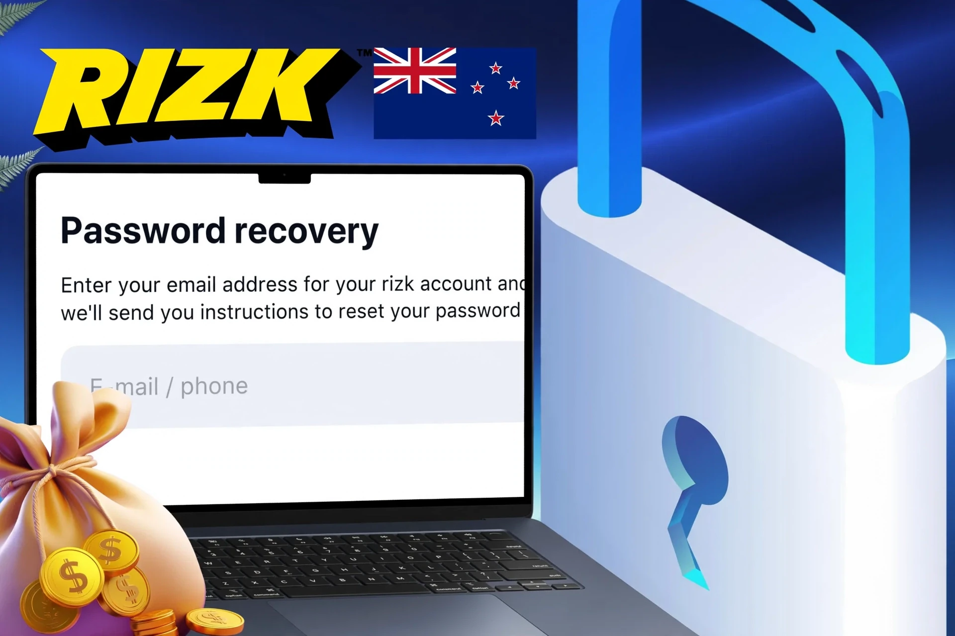 Procedure for restoring access to Rizk account in case of password loss